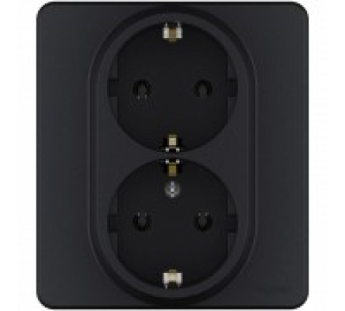 Розетка 2 x 2К+З немецкий стандарт 16 А - 250 В~ Legrand/IEK Inspiria, антрацит