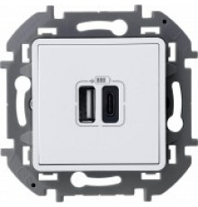 Зарядное устройство с двумя USB-разьемами A-C 240В/5В 3000мА Legrand/IEK Inspiria, белый