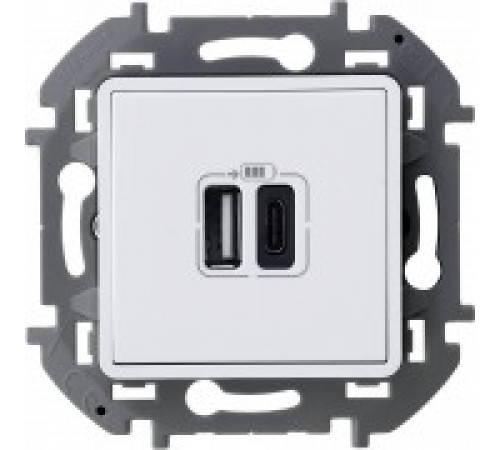 Зарядное устройство с двумя USB-разьемами A-C 240В/5В 3000мА Legrand/IEK Inspiria, белый