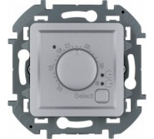Термостат с внешним датчиком для тёплых полов Legrand/IEK Inspiria, алюминий