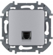 Телефонная розетка RJ11 Legrand/IEK Inspiria, алюминий
