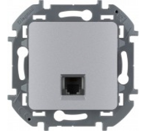 Телефонная розетка RJ11 Legrand/IEK Inspiria, алюминий