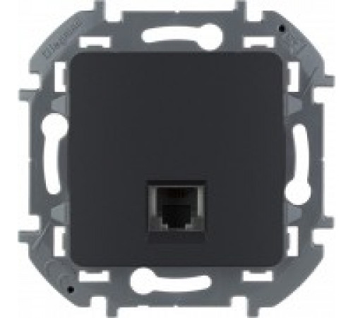 Телефонная розетка RJ11 Legrand/IEK Inspiria, антрацит