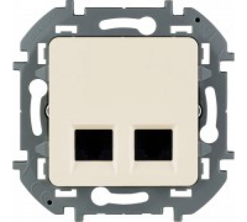 Двойная розетка RJ 45 категория 6 UTP Legrand/IEK Inspiria, слоновая кость
