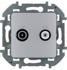 Розетка TV/SAT "звезда" Legrand/IEK Inspiria, алюминий