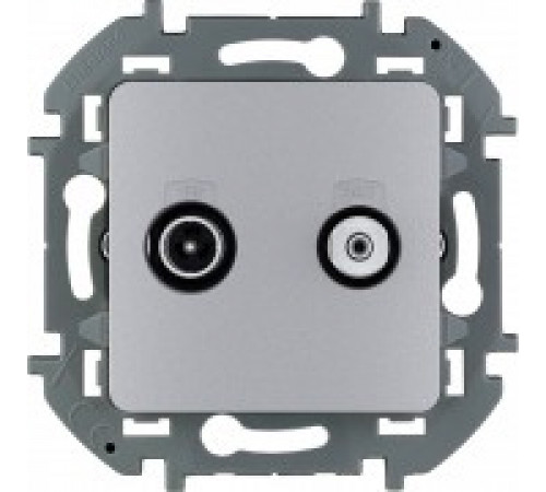 Розетка TV/SAT "звезда" Legrand/IEK Inspiria, алюминий