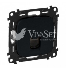 Розетка компьютерная одинарная 5 кат, RJ 45, UTP , матовый Legrand Valena Allure, черный