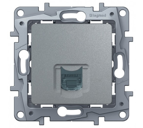 Розетка RJ45 Кат.6 UTP Legrand/IEK Etika, алюминий