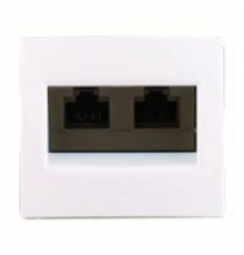 Розетка компьютерная двойная RJ45 5-й кат IEK Valena, белый