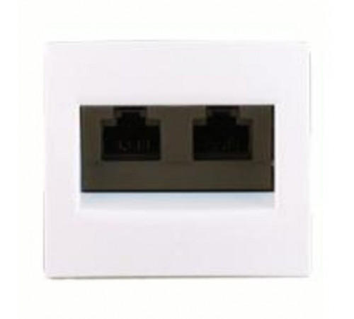 Розетка компьютерная двойная RJ45 5-й кат IEK Valena, белый
