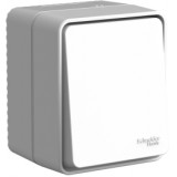 Переключатель Atlas Design Profi 54, одноклавишный, без подсветки, цвет - серый