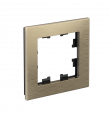 1-постовая рамка, МЕТАЛЛ Systeme Electric AtlasDesign Nature, Латунь
