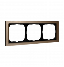 3-постовая рамка, ОРГАНИЧЕСКОЕ СТЕКЛО Systeme Electric ArtGallery Pure, Шампань