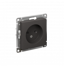 РОЗЕТКА без заземления без шторок, 16А, механизм Systeme Electric AtlasDesign, Базальт