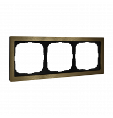 3-постовая рамка, МЕТАЛЛ Systeme Electric ArtGallery Pure, Латунь