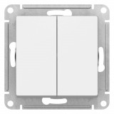 2-клавишный ВЫКЛЮЧАТЕЛЬ КНОПОЧНЫЙ, сх.5, 10А, механизм Systeme Electric AtlasDesign, Лотос