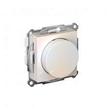 СВЕТОРЕГУЛЯТОР (диммер) поворотно-нажимной, LED, RC, 400Вт, механизм Systeme Electric AtlasDesign, Жемчуг