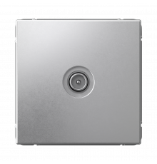 TV РОЗЕТКА проходная 4DB, механизм Systeme Electric ArtGallery, Алюминий