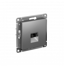 РОЗЕТКА телефонная RJ11, механизм Systeme Electric AtlasDesign, Сталь