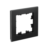 1-постовая рамка, МЕТАЛЛ Systeme Electric AtlasDesign Nature, Оникс