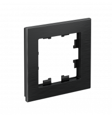 1-постовая рамка, МЕТАЛЛ Systeme Electric AtlasDesign Nature, Оникс
