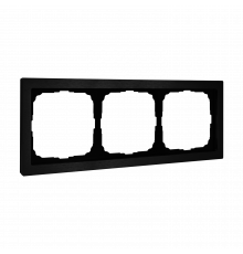 3-постовая рамка, МЕТАЛЛ Systeme Electric ArtGallery Pure, Оникс