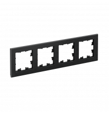 4-постовая рамка, МЕТАЛЛ Systeme Electric AtlasDesign Nature, Оникс