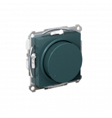 СВЕТОРЕГУЛЯТОР (диммер) поворотно-нажимной, LED, RC, 400Вт, механизм Systeme Electric AtlasDesign, Изумруд