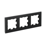 3-постовая рамка, МЕТАЛЛ Systeme Electric AtlasDesign Nature, Оникс