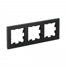3-постовая рамка, МЕТАЛЛ Systeme Electric AtlasDesign Nature, Оникс