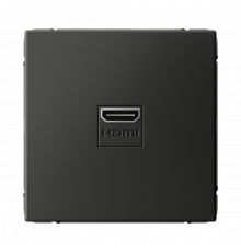 РОЗЕТКА HDMI, механизм Systeme Electric ArtGallery, Базальт