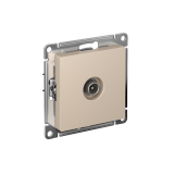 TV РОЗЕТКА оконечная 1дБ, механизм Systeme Electric AtlasDesign, Песочный