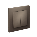 2-клавишный ВЫКЛЮЧАТЕЛЬ, сх.5, 10АХ, в сборе Systeme Electric AtlasDesign, Мокко