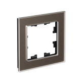 1-постовая рамка, ОРГАНИЧЕСКОЕ СТЕКЛО Systeme Electric AtlasDesign Nature, Мокко