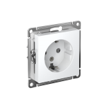 РОЗЕТКА с заземлением без шторок, 16А, механизм Systeme Electric AtlasDesign, Лотос