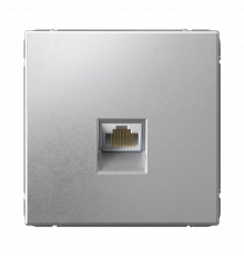 РОЗЕТКА компьютерная RJ45, кат. 5е, механизм Systeme Electric ArtGallery, Алюминий