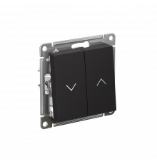 2-клавишный ВЫКЛЮЧАТЕЛЬ ДЛЯ ЖАЛЮЗИ, сх.4, 10А, механизм Systeme Electric AtlasDesign, Карбон