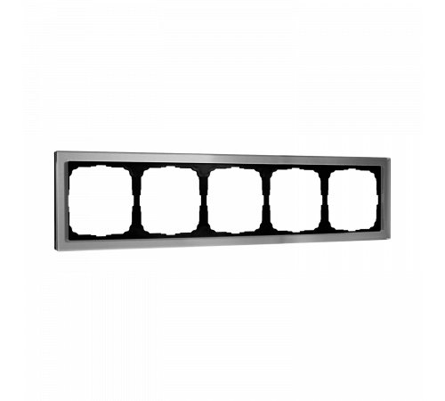 5-постовая рамка, ОРГАНИЧЕСКОЕ СТЕКЛО Systeme Electric ArtGallery Pure, Алюминий