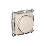 СВЕТОРЕГУЛЯТОР (диммер) поворотно-нажимной, LED, RC, 400Вт, механизм Systeme Electric AtlasDesign, Бежевый