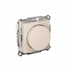 СВЕТОРЕГУЛЯТОР (диммер) поворотно-нажимной, LED, RC, 400Вт, механизм Systeme Electric AtlasDesign, Бежевый
