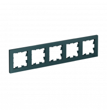 5-постовая рамка, универсальная Systeme Electric AtlasDesign, Изумруд