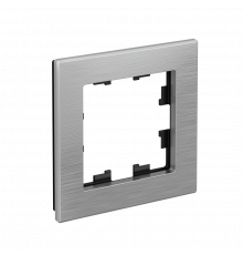 1-постовая рамка, МЕТАЛЛ Systeme Electric AtlasDesign Nature, Серебро