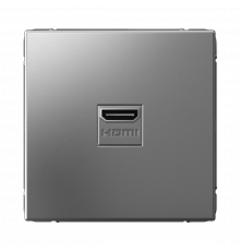 РОЗЕТКА HDMI, механизм Systeme Electric ArtGallery, Сталь