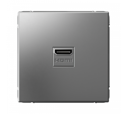 РОЗЕТКА HDMI, механизм Systeme Electric ArtGallery, Сталь