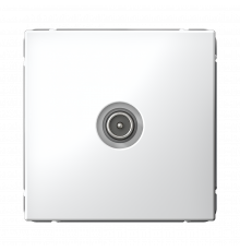 TV РОЗЕТКА проходная 4DB, механизм Systeme Electric ArtGallery, Белый