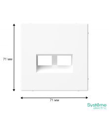 НАКЛАДКА ДВОЙНАЯ для информационных функций типа Keystone Systeme Electric ArtGallery, Лотос