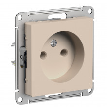 РОЗЕТКА без заземления без шторок, 16А, механизм Systeme Electric AtlasDesign, Песочный