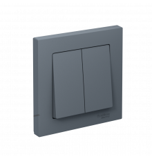 2-клавишный ВЫКЛЮЧАТЕЛЬ, сх.5, 10АХ, в сборе Systeme Electric AtlasDesign, Грифель