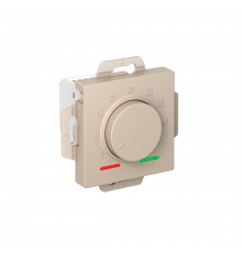 ТЕРМОСТАТ электронный для теплого пола с датчиком, 10A, механизм Systeme Electric AtlasDesign, Песочный