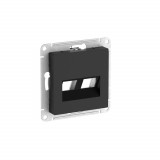 НАКЛАДКА двойная для информационных функций типа Keystone Systeme Electric AtlasDesign, Карбон